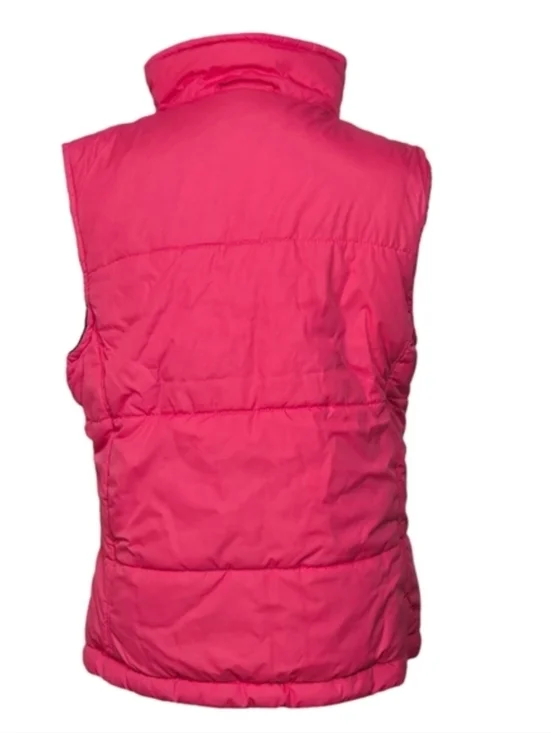 Arizona Girls Reversible Vest Black Pink Faux Fur Puffer 10/12 - Picture 3 of 7
